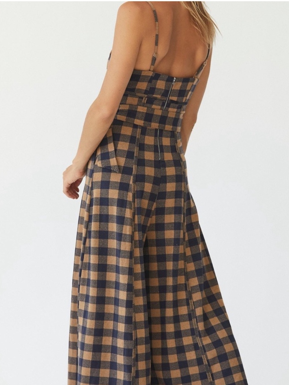 Free People Hold Me Tight Gingham Jumpsuit - Picture 5 of 12